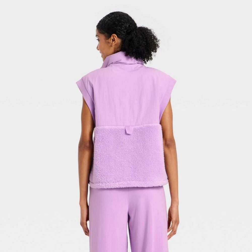 JoyLab - Women's High Pile Vest - JoyLab Purple XL Purple - Picture 2 of 3